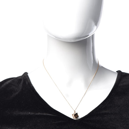 Tiffany 18K Rose Gold Atlas Cube Pendant Necklace 2 of 7