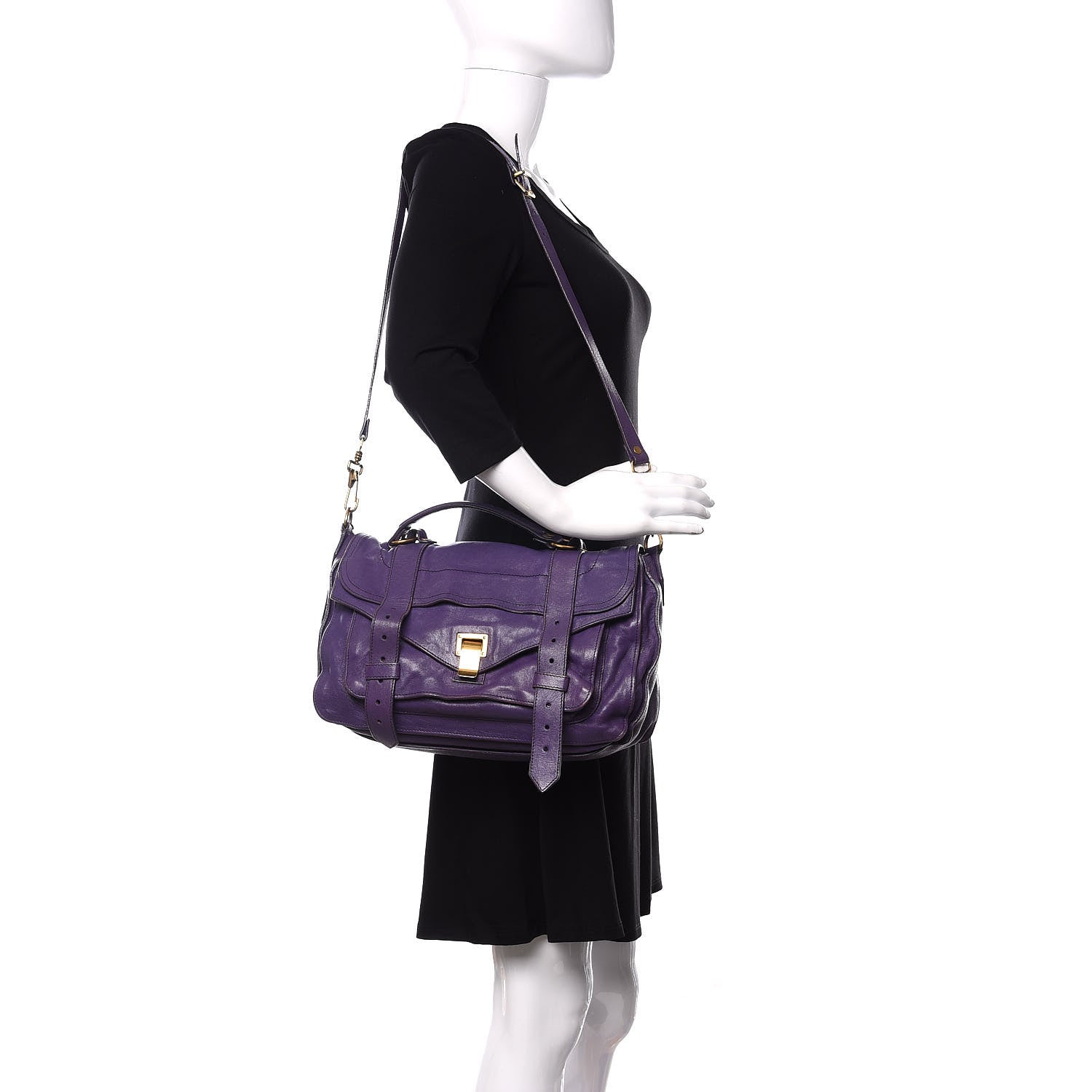 Proenza Schouler Lambskin Medium PS1 Satchel Purple Rain 3 of 27