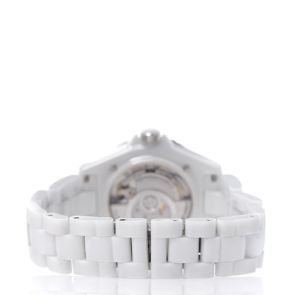 Chanel Stainless Steel Ceramic Diamond 38mm J12 Limited Edition Automatic Watch White 4 of 7