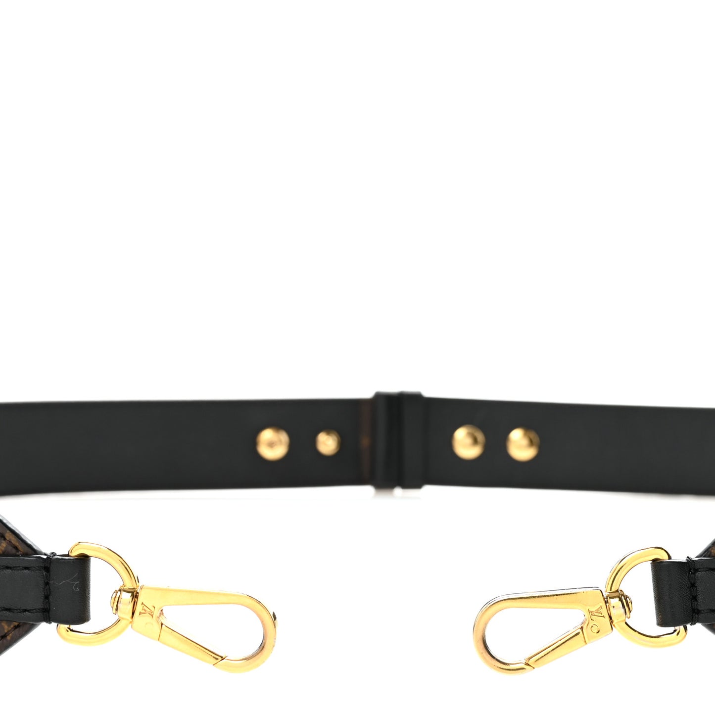 Monogram Adjustable Bandouliere Shoulder Strap Black Black