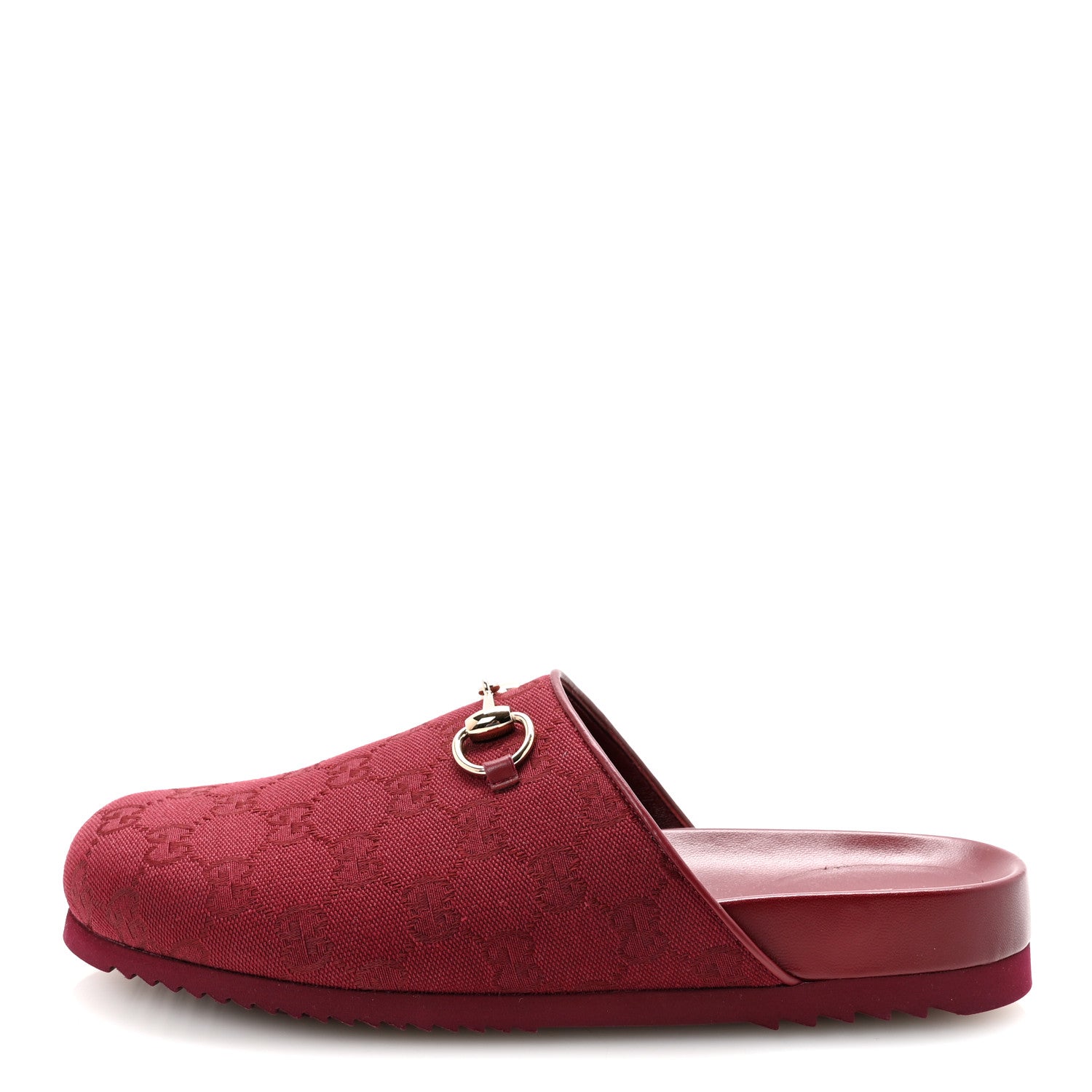 Gucci GG Supreme Monogram Womens Horsebit Slippers 40 Rosso Ancora 1 of 10