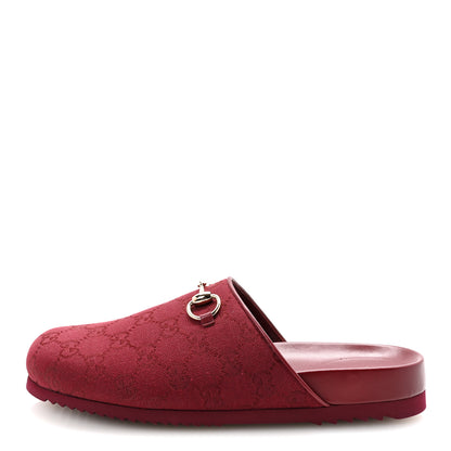 Gucci GG Supreme Monogram Womens Horsebit Slippers 40 Rosso Ancora 1 of 10