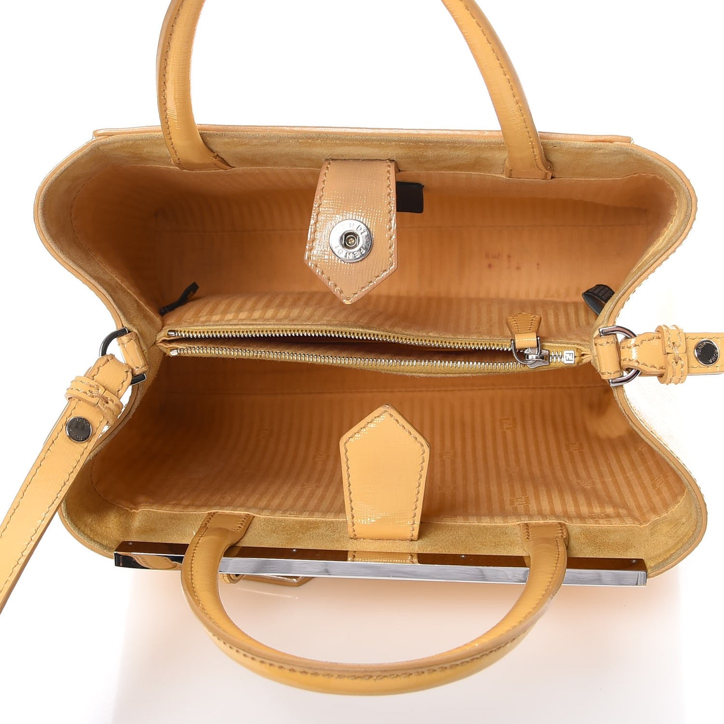 Vitello Vernice Camoscio Petite 2Jours Tote Alchemy Yellow