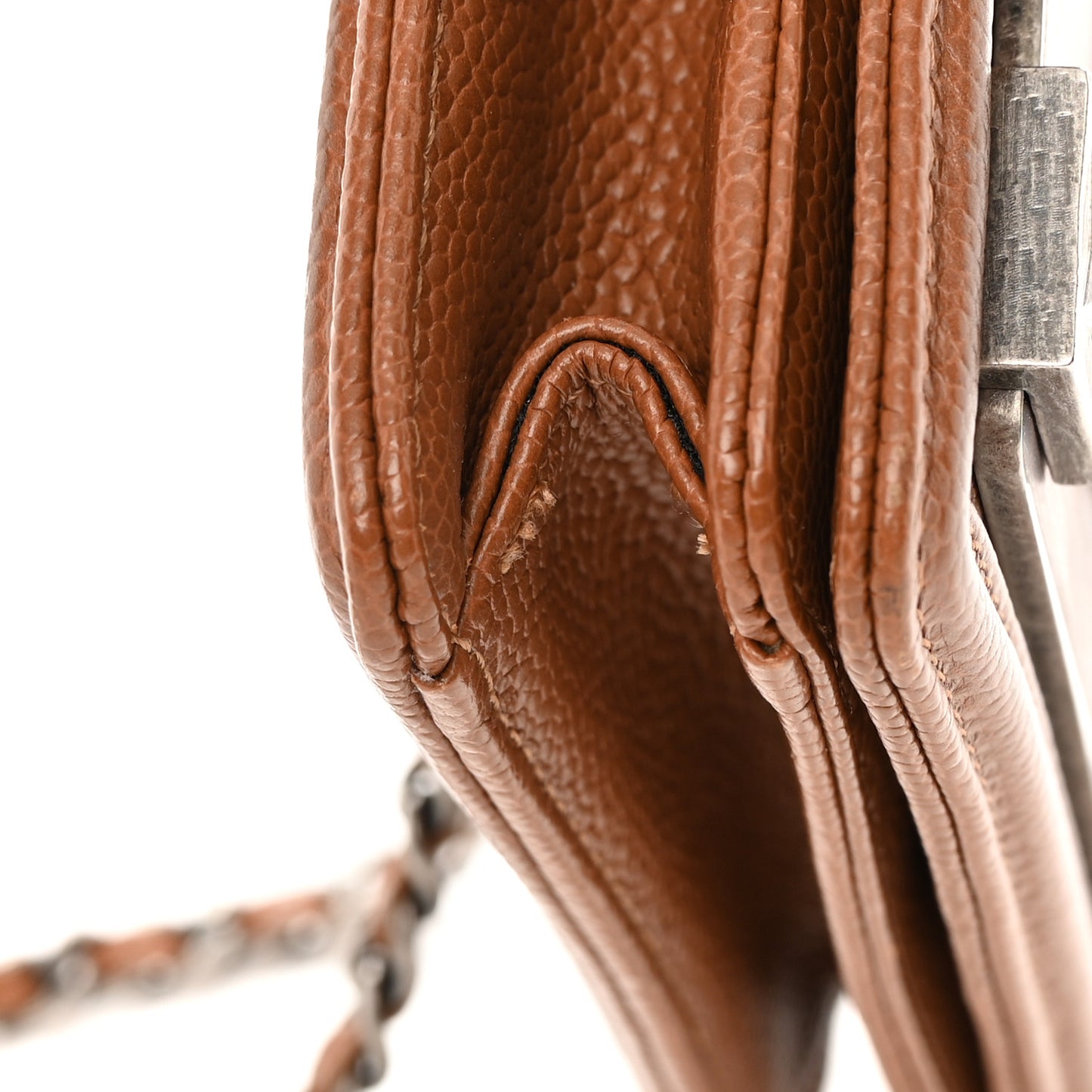 Caviar Mini Dallas Boy Brick Flap Brown
