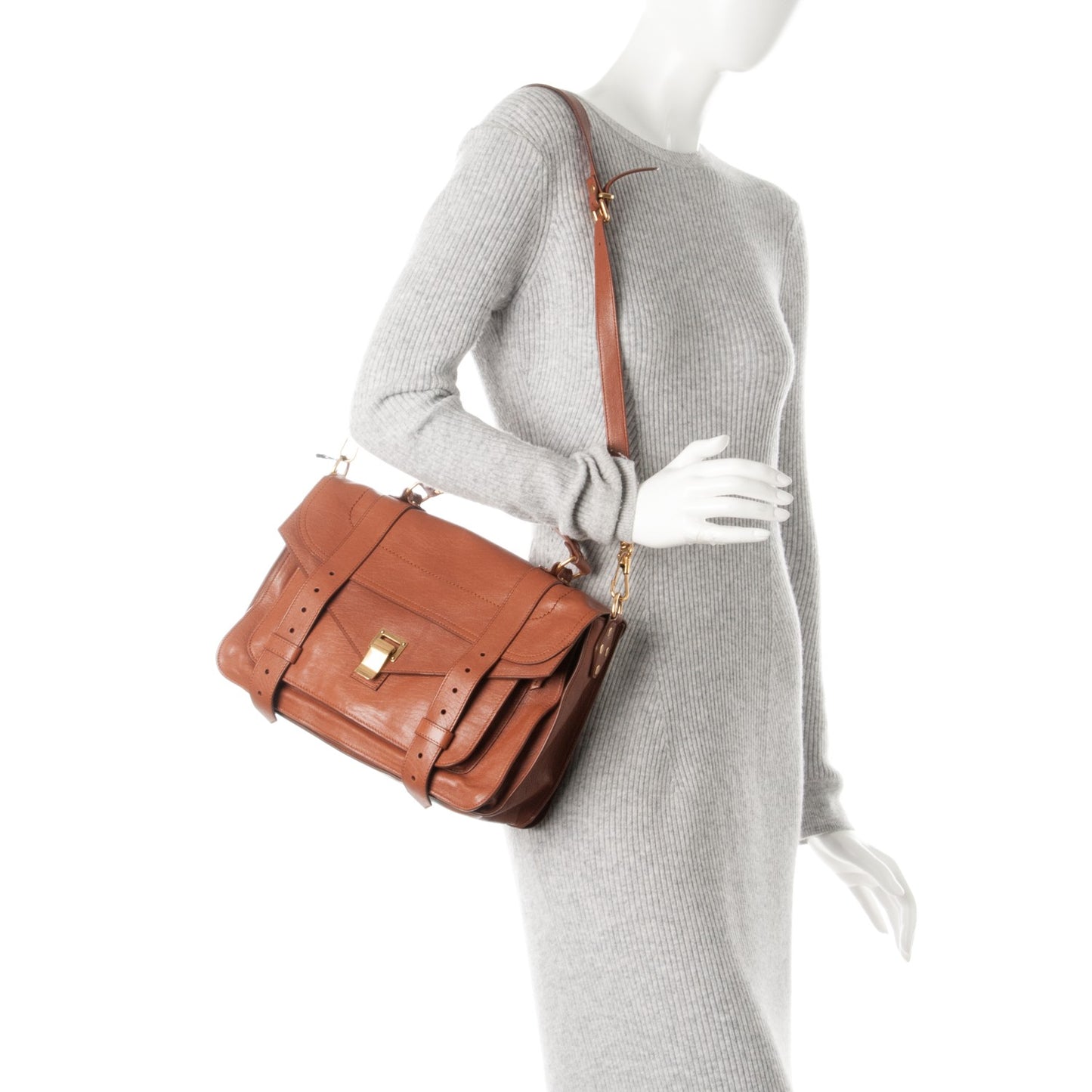 Lambskin Medium PS1 Satchel Saddle