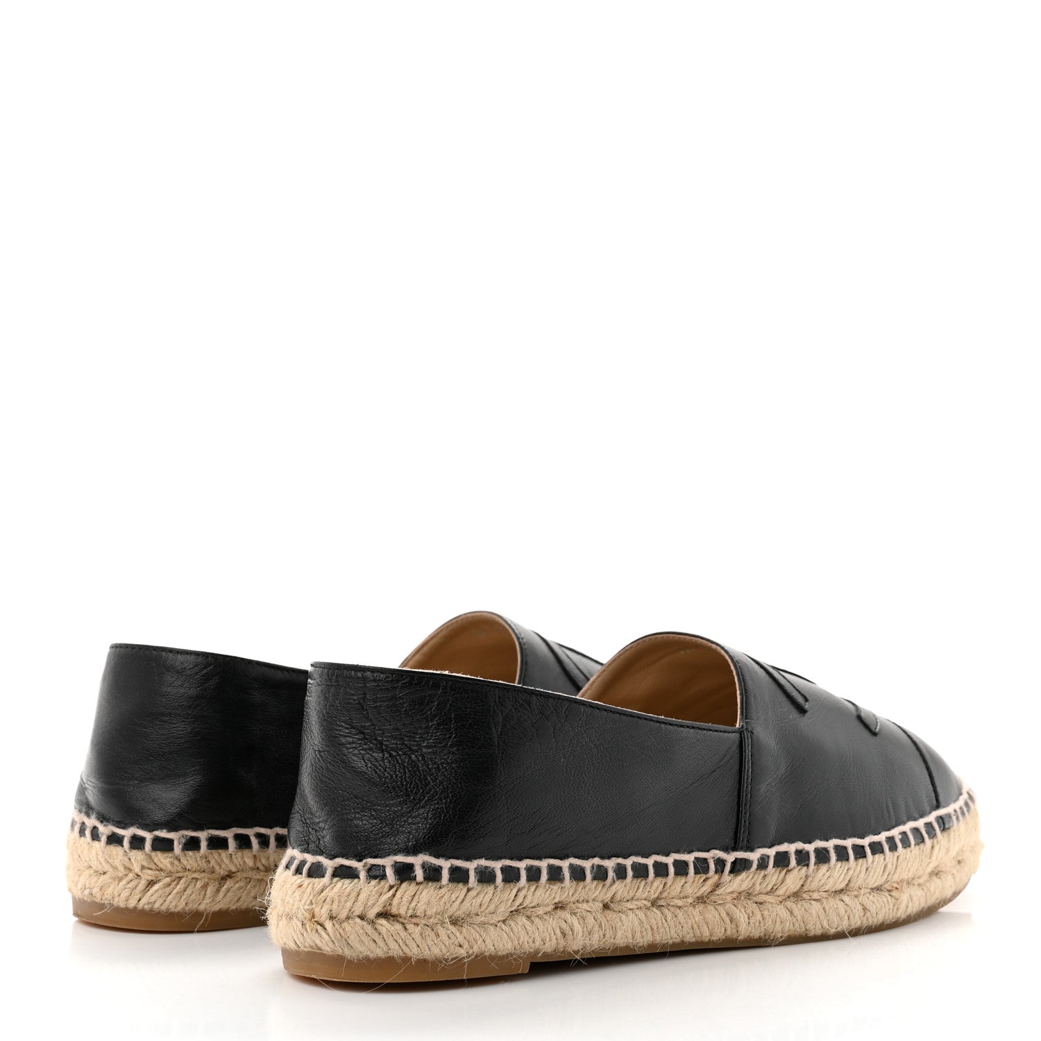 Chanel Lambskin CC Espadrilles 38 Black 4 of 8