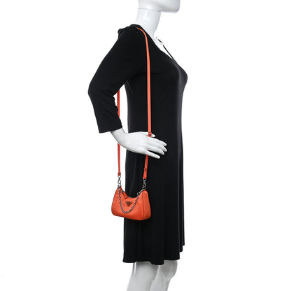 Prada Tessuto Nylon Saffiano Mini Re-Edition 2000 Shoulder Bag Arancio 2 of 11