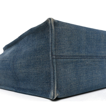 Celine Denim Large Thais Cabas Navy Tan 8 of 9