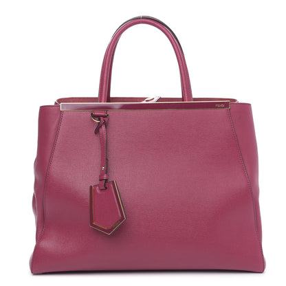 Fendi Vitello Elite Flamingo Regular 2Jours Tote Amarena 1 of 13