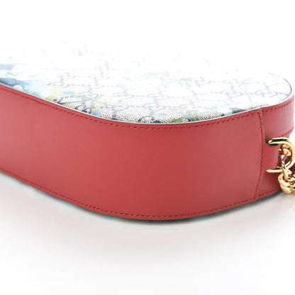 Gucci GG Supreme Monogram Blooms Mini Chain Shoulder Bag Beige Blue Navy Hibiscus Red 9 of 9