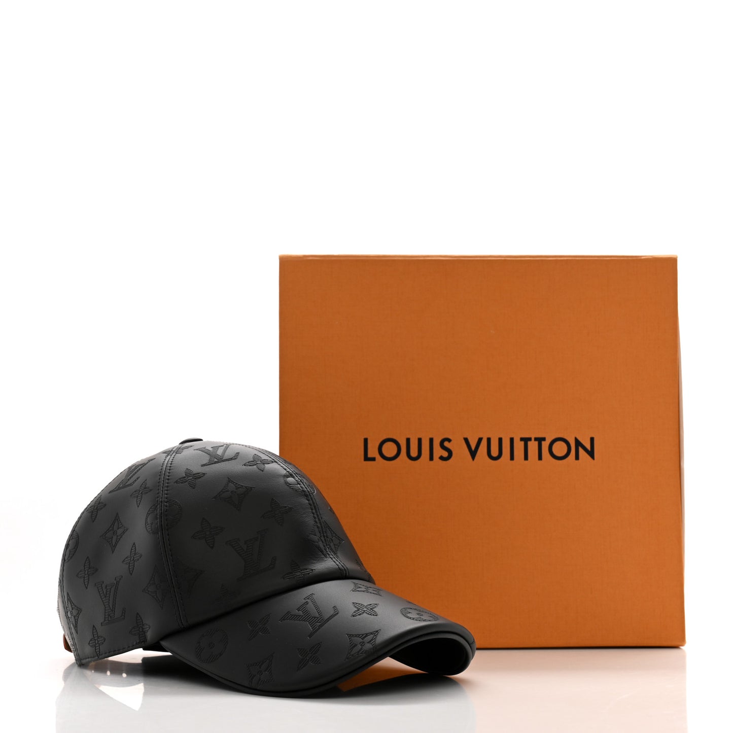 Calfskin Monogram Shadow Baseball Cap 58 Black