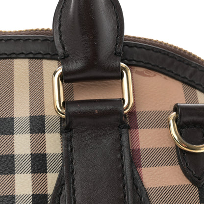 Burberry Haymarket Check Small Orchard Bowling Bag Chocolate 11 of 12