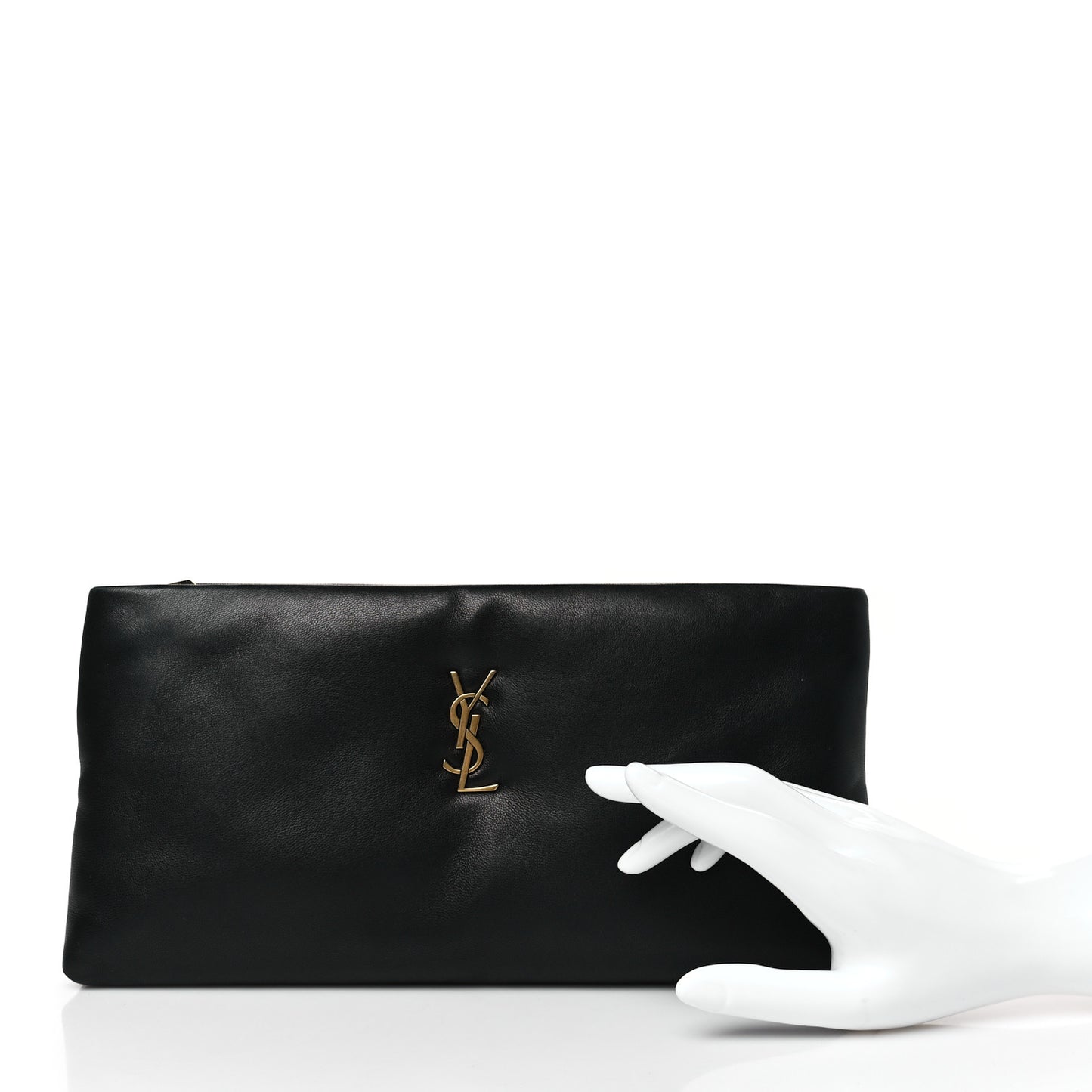Lambskin Long Calypso Pouch Black