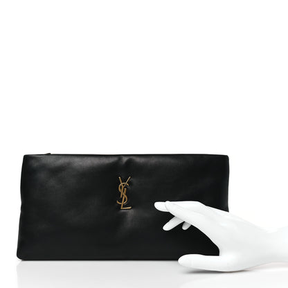 Saint Laurent Lambskin Long Calypso Pouch Black 2 of 10