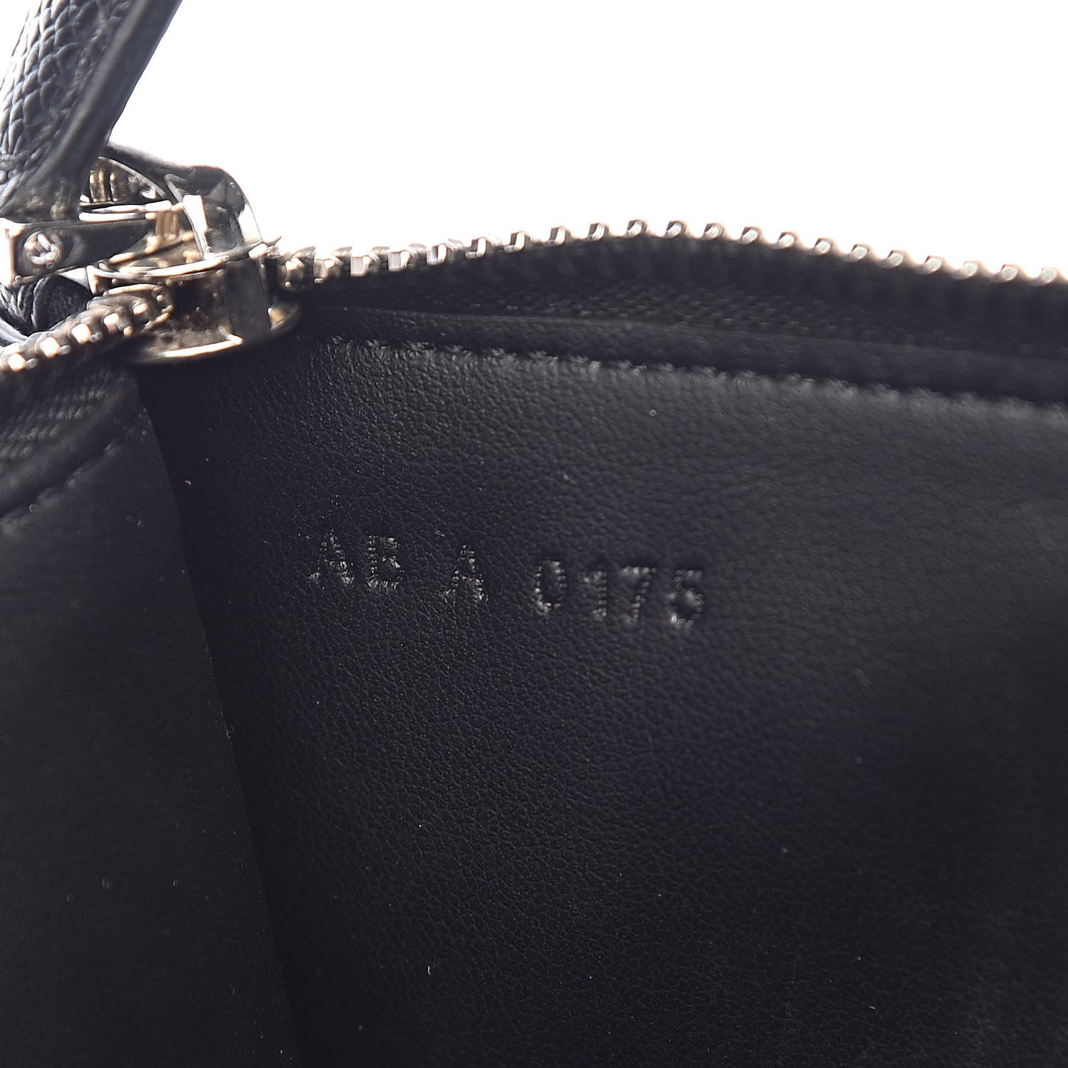 Givenchy Calfskin Striped Large Zip Pouch Black 7 of 9
