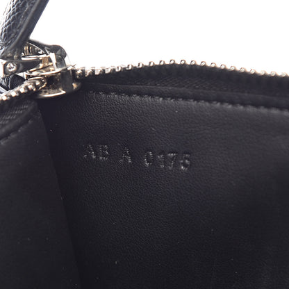 Givenchy Calfskin Striped Large Zip Pouch Black 7 of 9