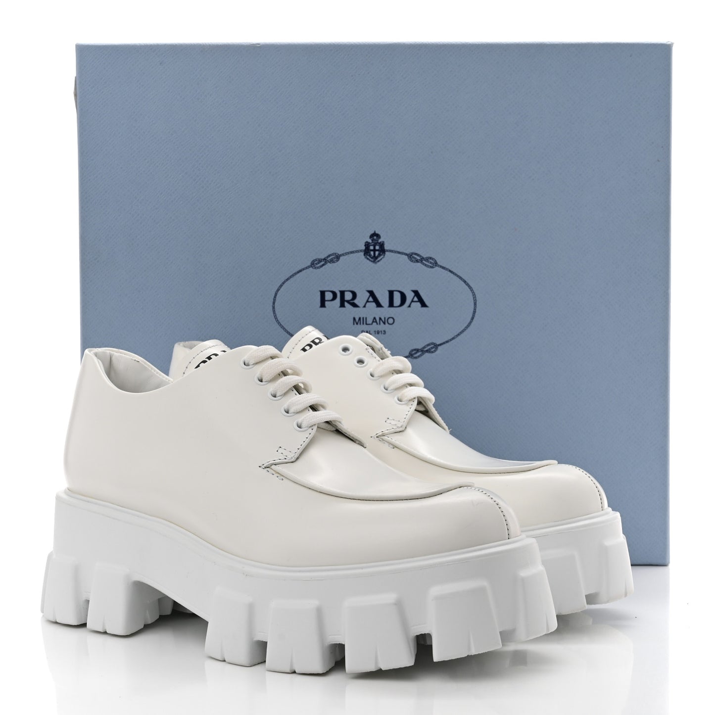 Spazzolato Rois Monolith 55mm Derby Loafers 38.5 White