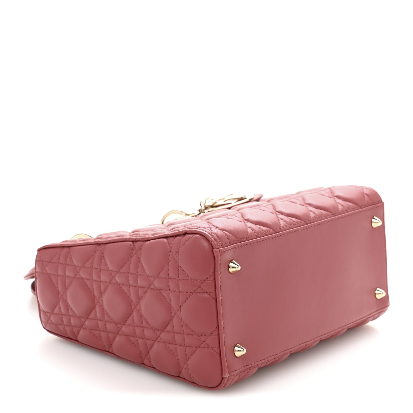 Lambskin Cannage Medium Lady Dior Pink Honey