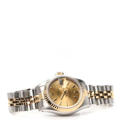 Rolex Stainless Steel 18K Yellow Gold 26mm Oyster Perpetual Datejust Watch Champagne 69173 2 of 5