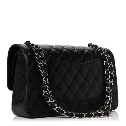 Chanel Caviar Quilted Medium Double Flap Black 2 of 10