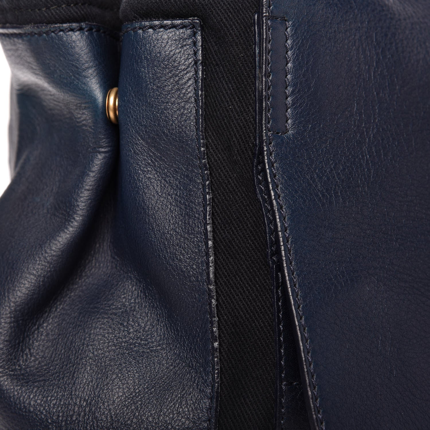 Saint Laurent Calfskin Canvas Large Muse Two Navy 13 of 13