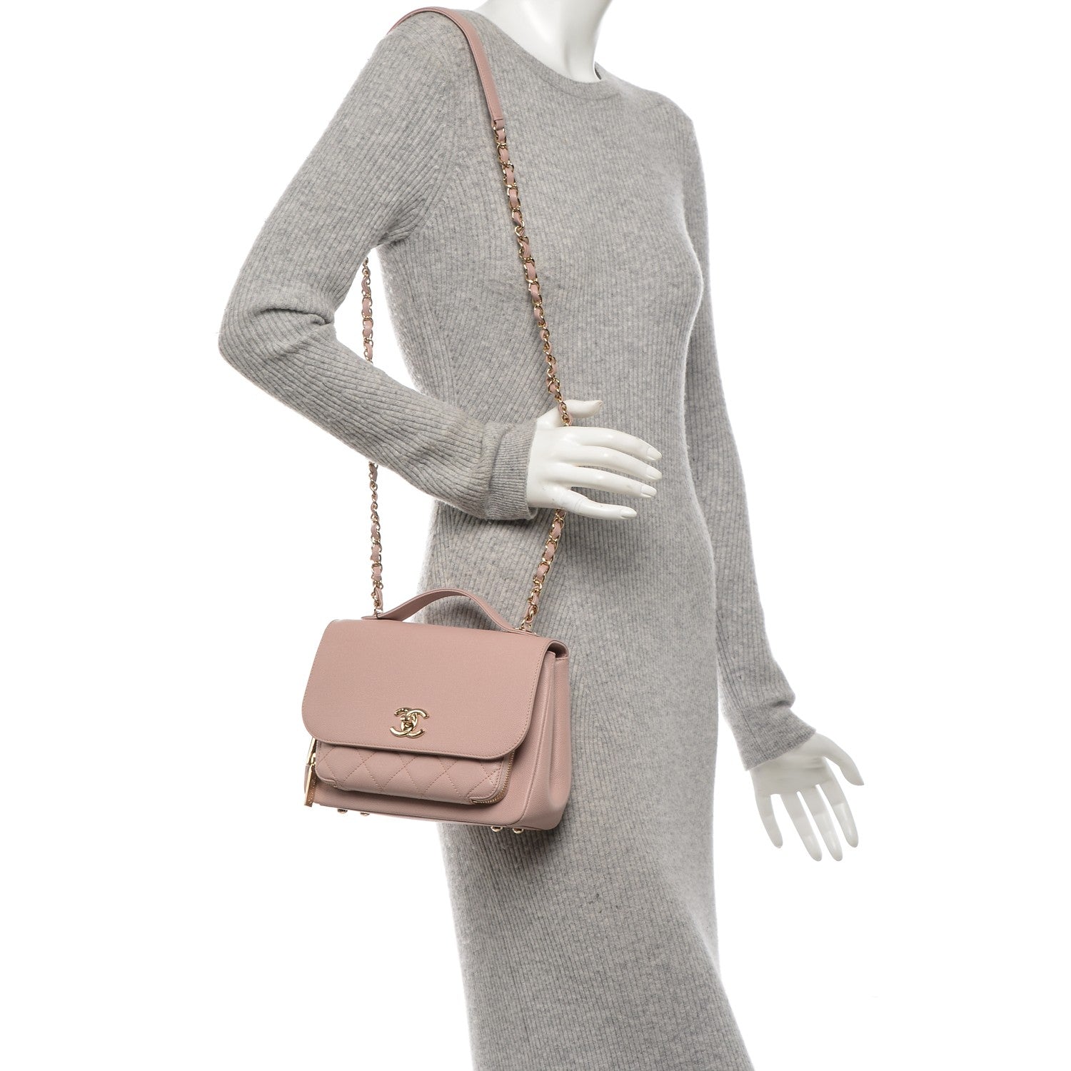 Chanel Caviar Quilted Small Business Affinity Flap Light Pink 2 of 7