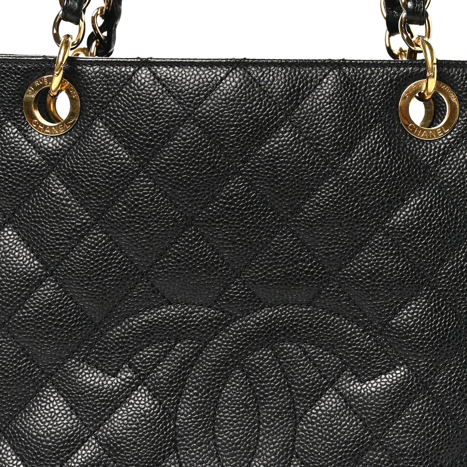 Chanel Caviar Quilted Petit Shopping Tote PST Black 8 of 10