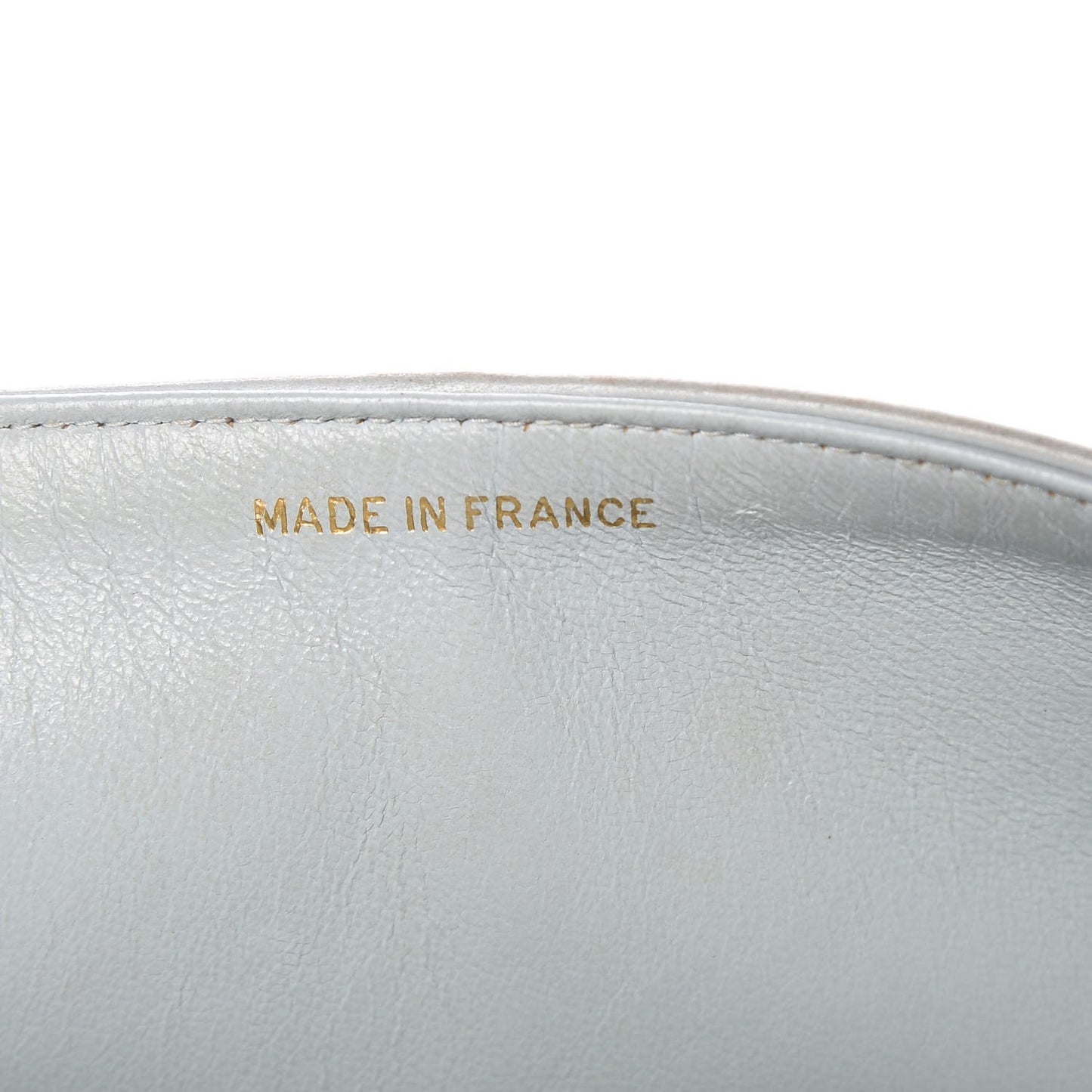 Lambskin Quilted Medium Double Flap Light Blue