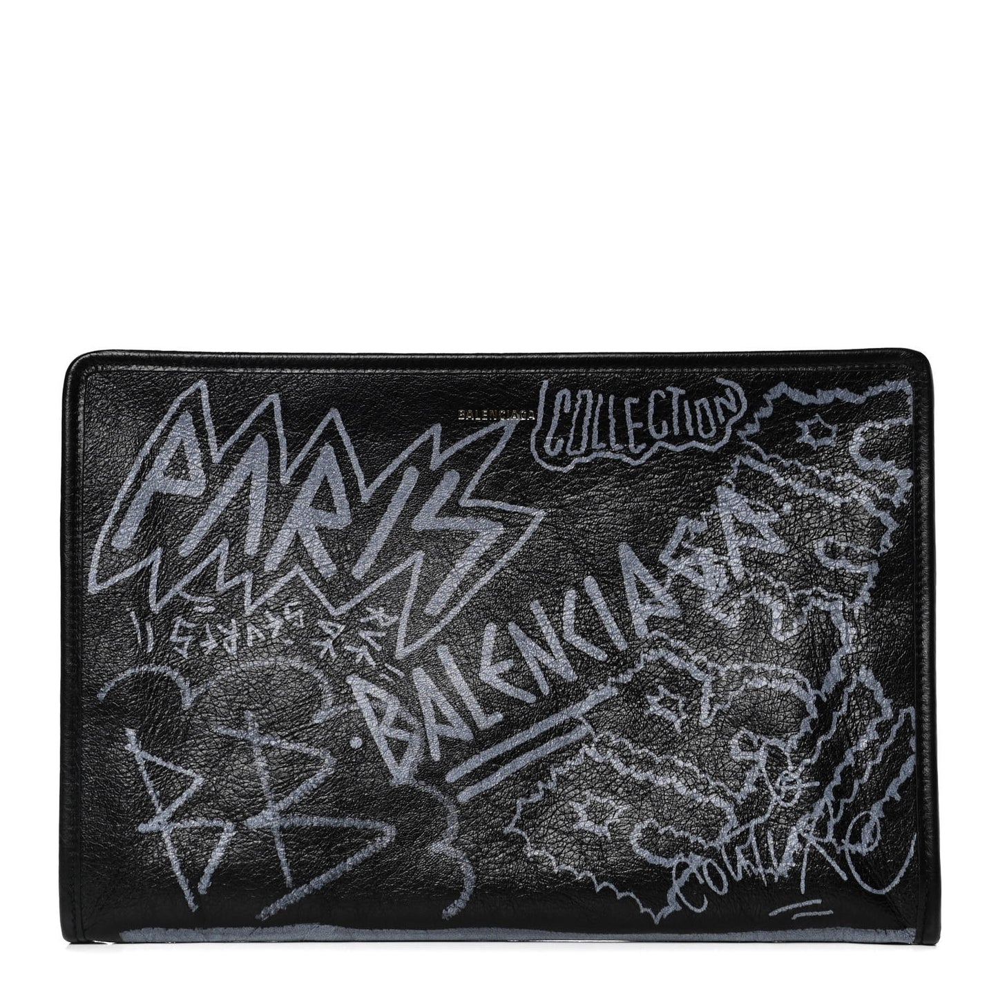 Agneau Arena Graffiti All Over Bazar Pouch Black White