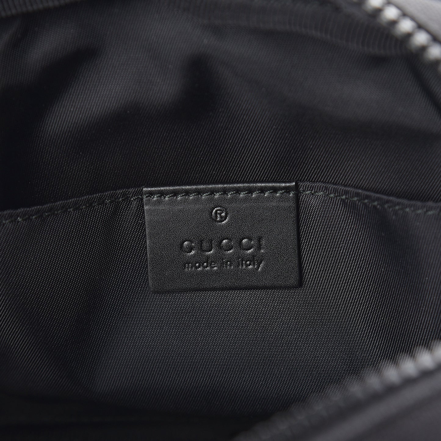 Canvas Web Tiger Embroidered Messenger Bag Black