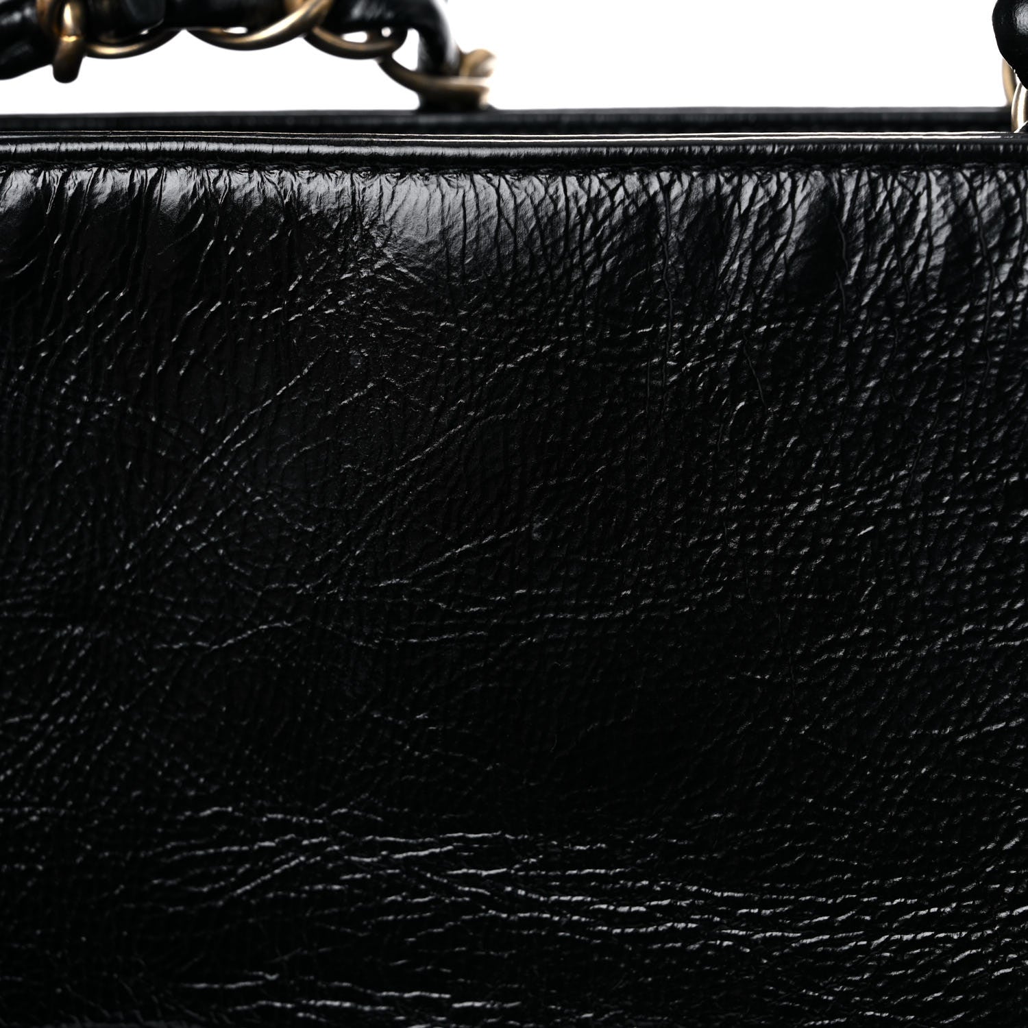 Chanel Shiny Aged Calfskin North South Shopping Bag Black 15 of 15