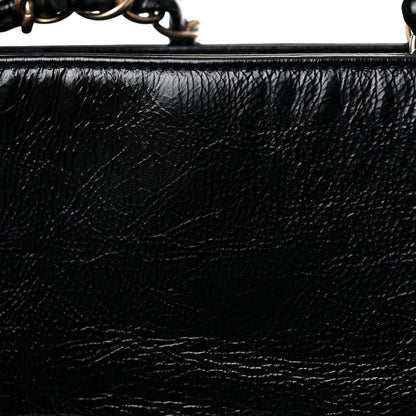 Chanel Shiny Aged Calfskin North South Shopping Bag Black 15 of 15