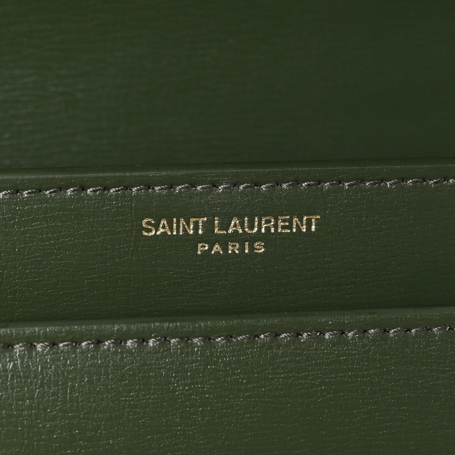 Saint Laurent Smooth Calfskin Medium Monogram Sunset Satchel Vert Kaki 7 of 11