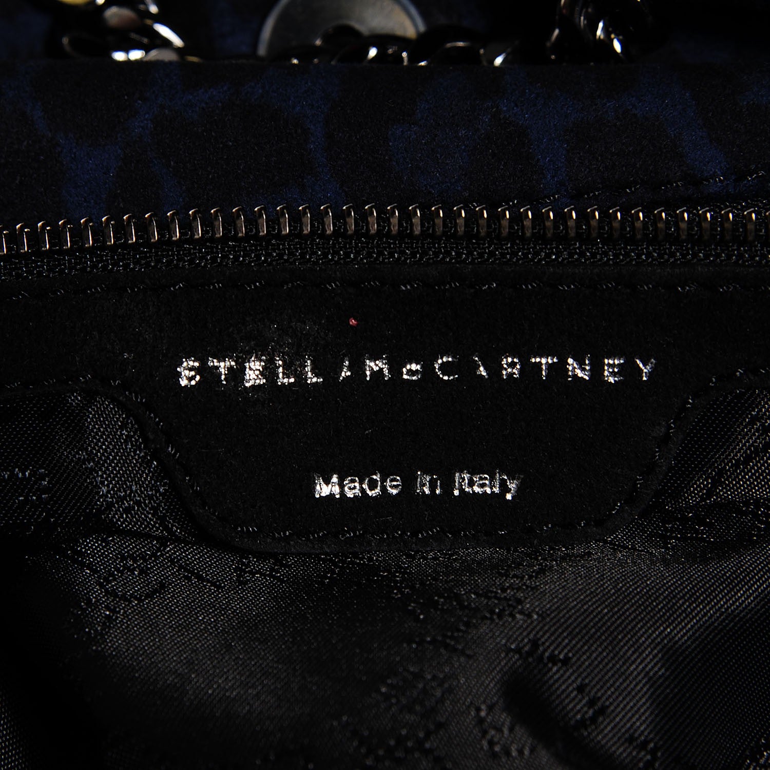 Stella McCartney Linen Leopard Small Falabella Tote Blue 6 of 9