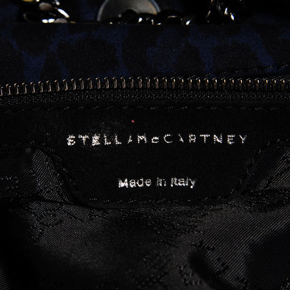 Stella McCartney Linen Leopard Small Falabella Tote Blue 6 of 9
