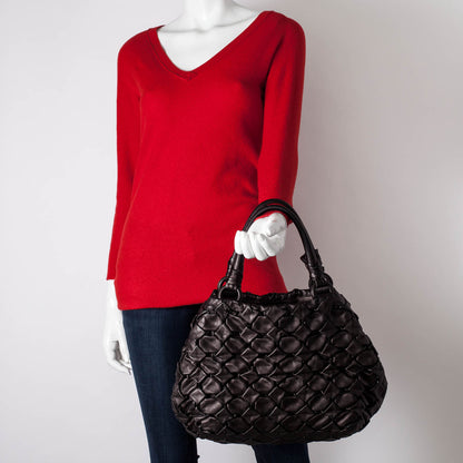 Prada Vitellino Mordo Hobo Black 2 of 9