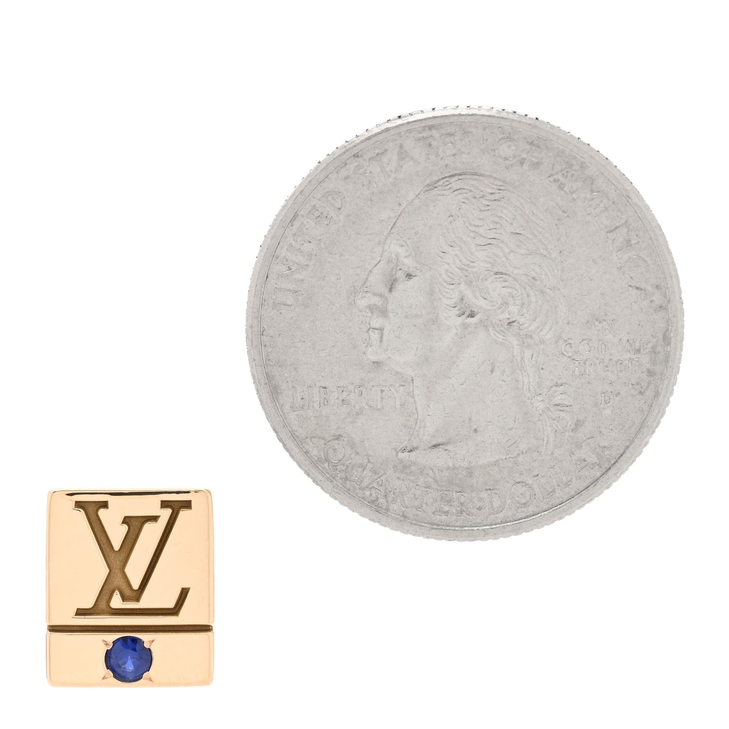 10K Yellow Gold Blue Sapphire Employee Pin