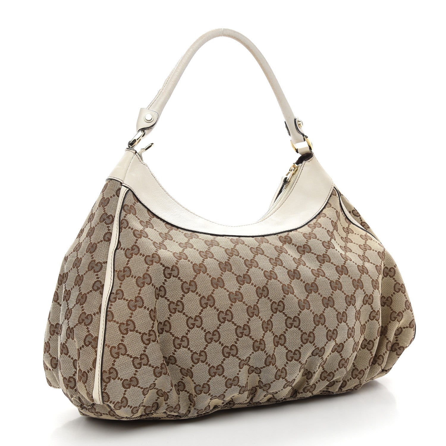 Gucci Monogram Large D Gold Hobo Off White 3 of 11