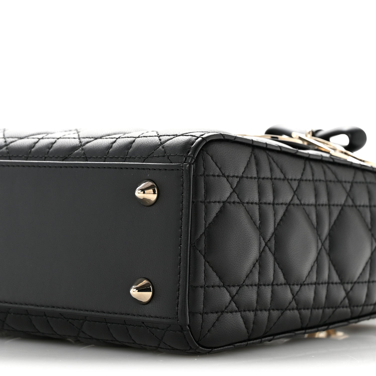 Christian Dior Lambskin Cannage Small Lady Dior Black 10 of 15