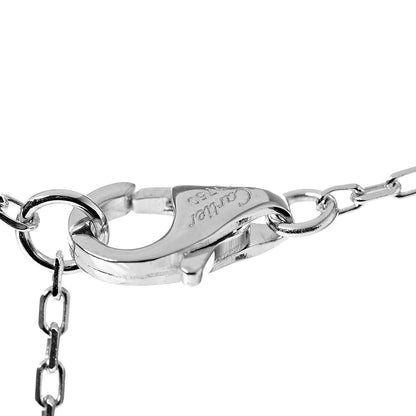 Cartier 18K White Gold Diamond Legers 3 Heart Motif Necklace 5 of 5