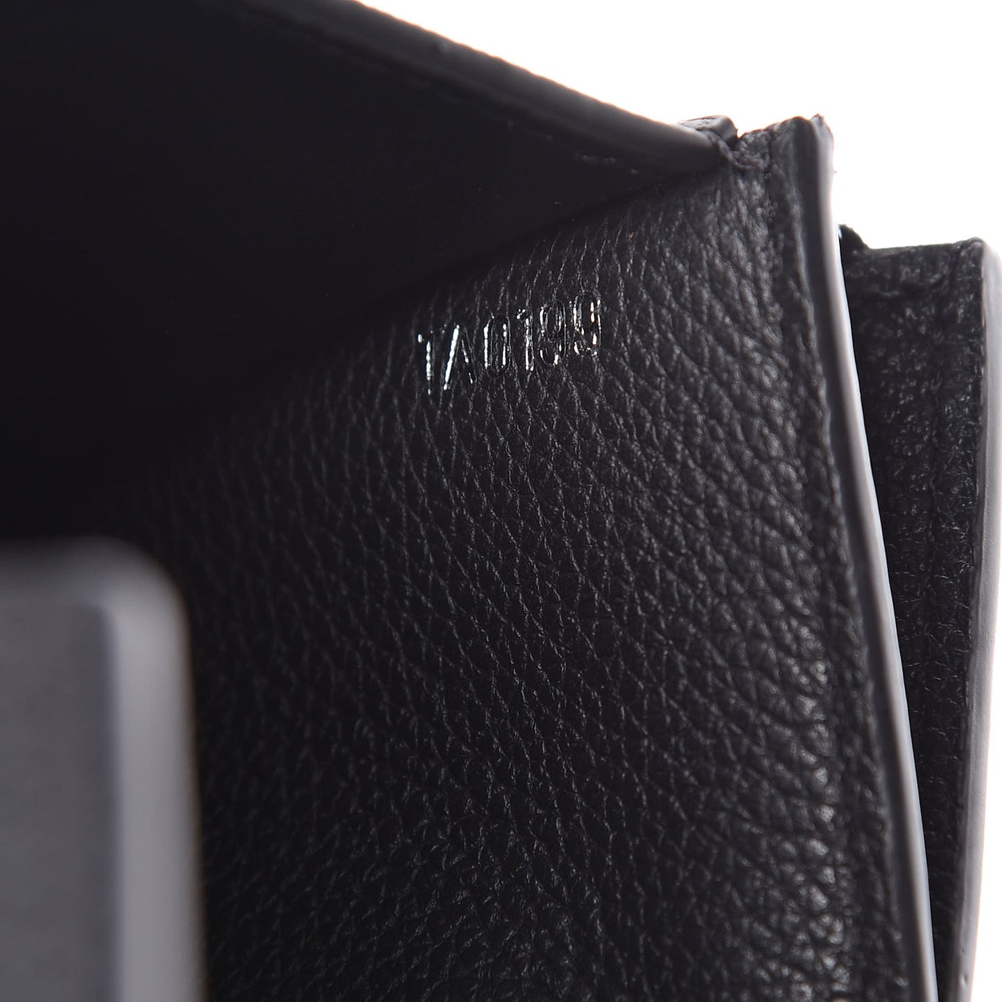 Soft Calfskin My Lockme Compact Wallet Black