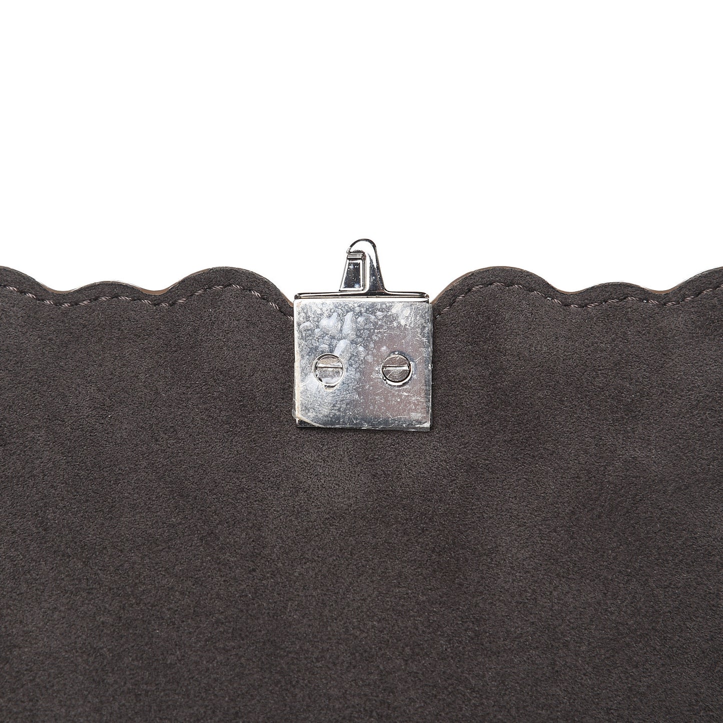 Vitello Catalan Mirror Scalloped Multi Studded Small Kan I Shoulder Bag Argento