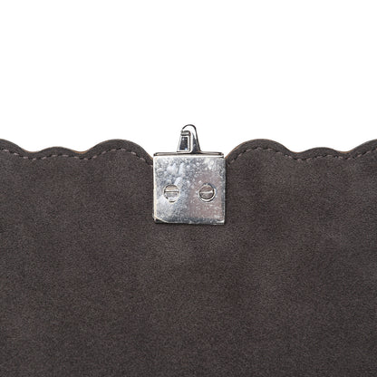 Fendi Vitello Catalan Mirror Scalloped Multi Studded Small Kan I Shoulder Bag Argento 12 of 12