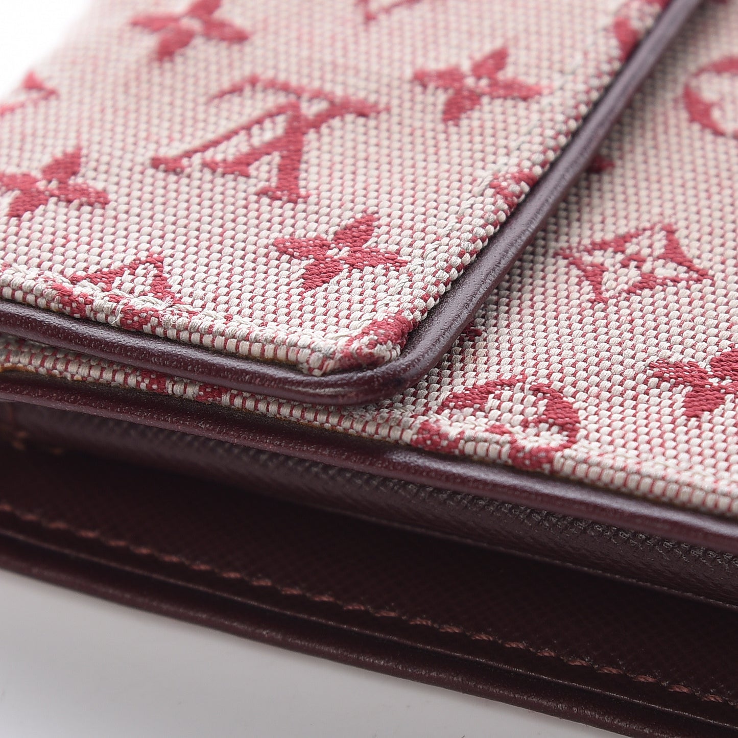 Mini Monogram Compact Wallet Cherry