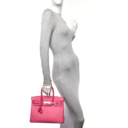 Hermes Ostrich Birkin 30 Fuchsia 2 of 10