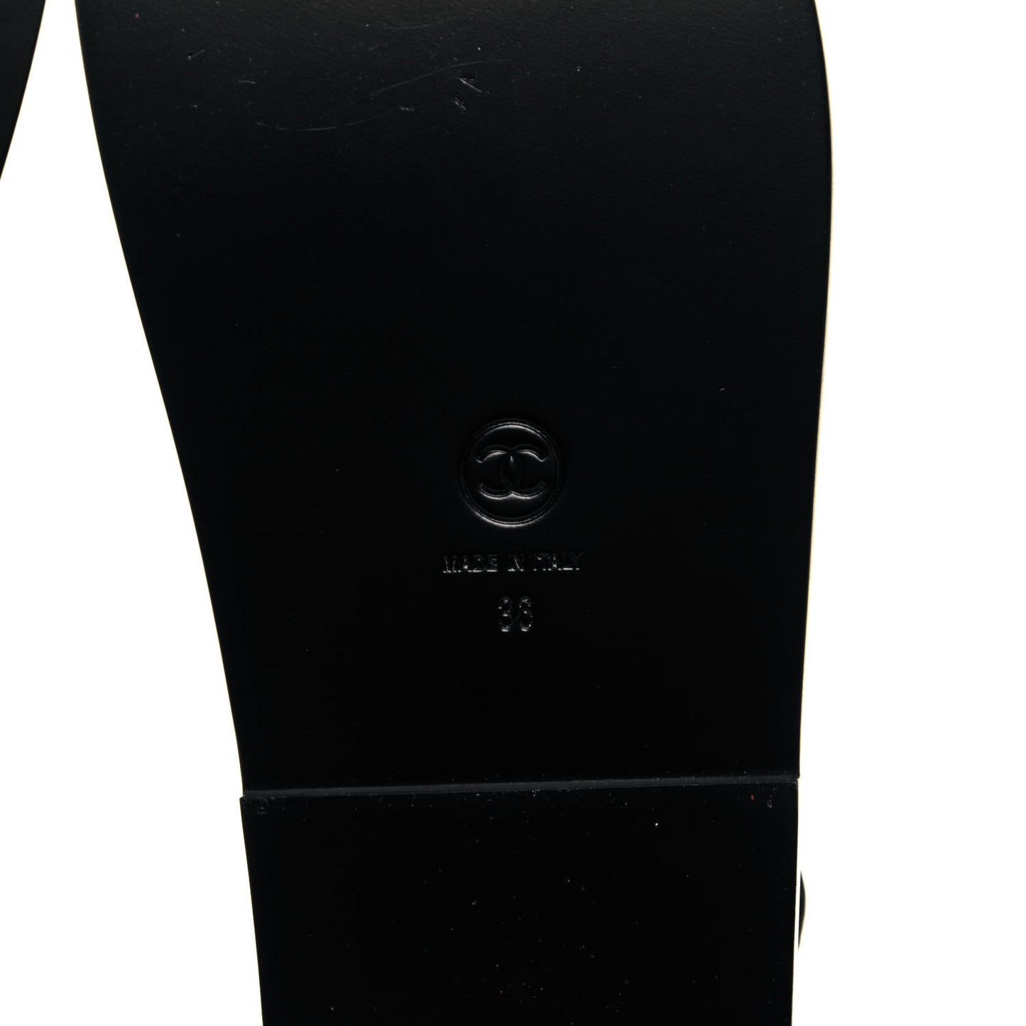 Grained Calfskin Velcro Dad Sandals 36 Black