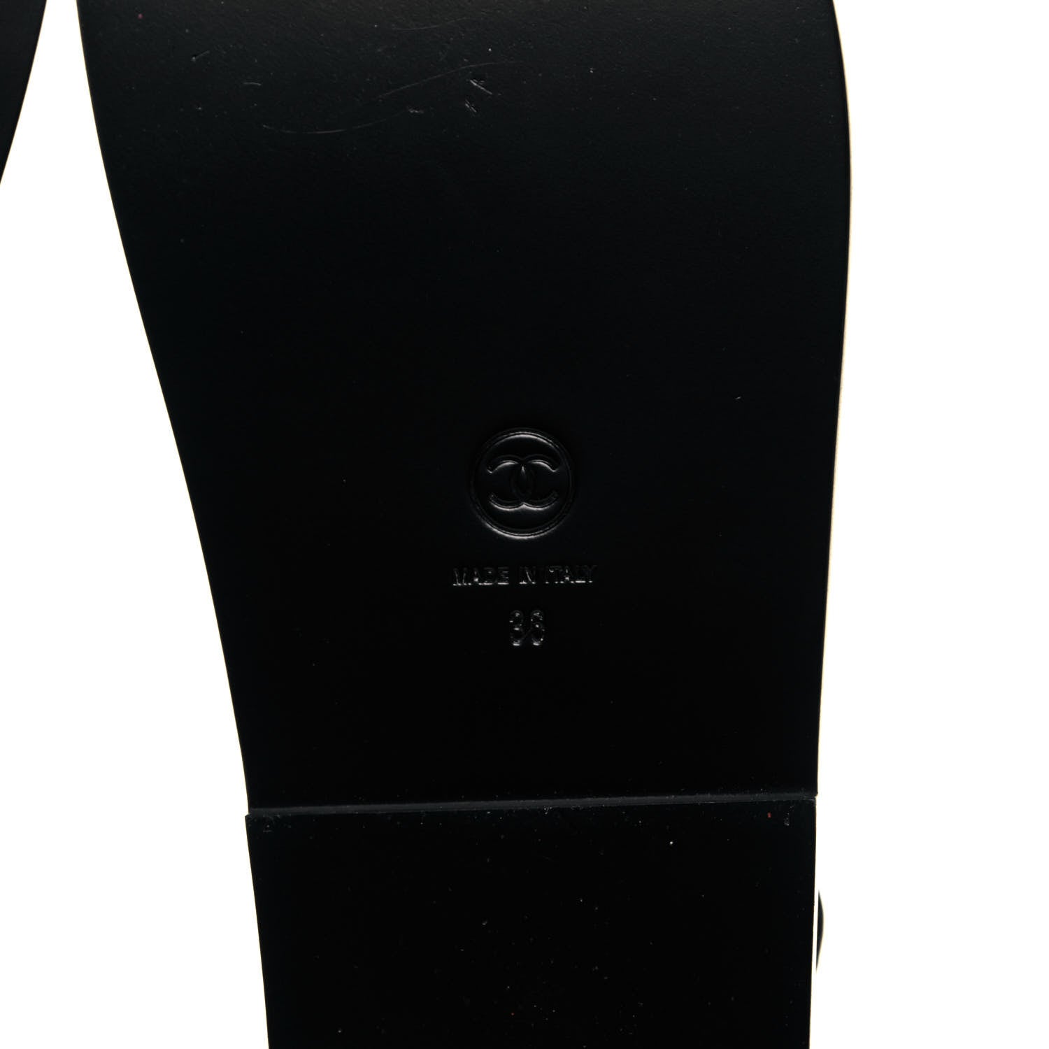 Chanel Grained Calfskin Velcro Dad Sandals 36 Black 6 of 8