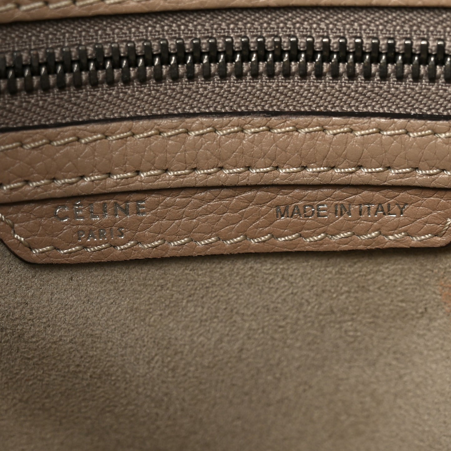 Drummed Calfskin Micro Luggage Dune