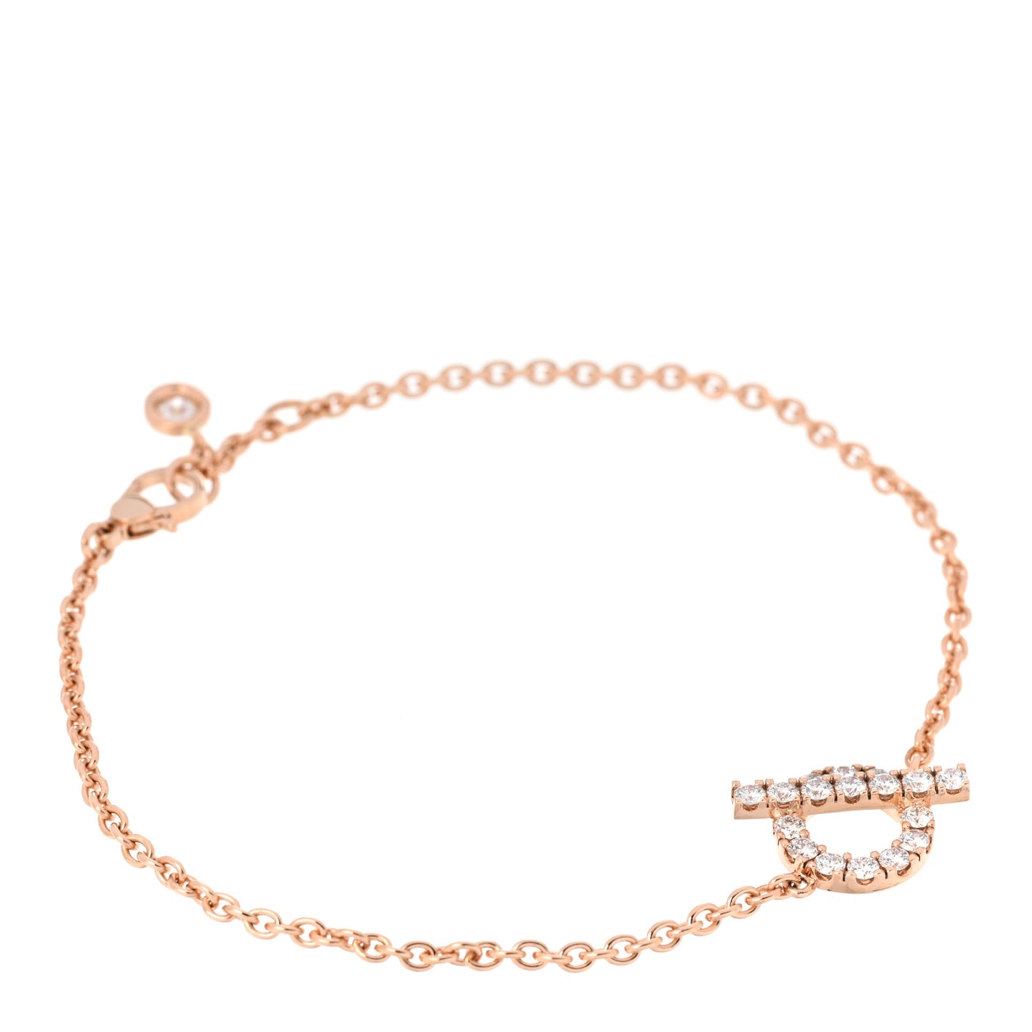 18K Rose Gold Diamond Finesse Bracelet LG