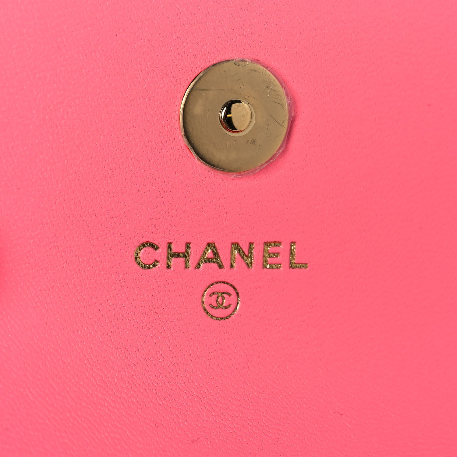 Chanel Lambskin Quilted CC Hook Card Holder Pink 6 of 13